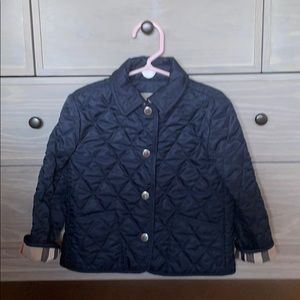 3T Burberry Navy Quilted Jacket